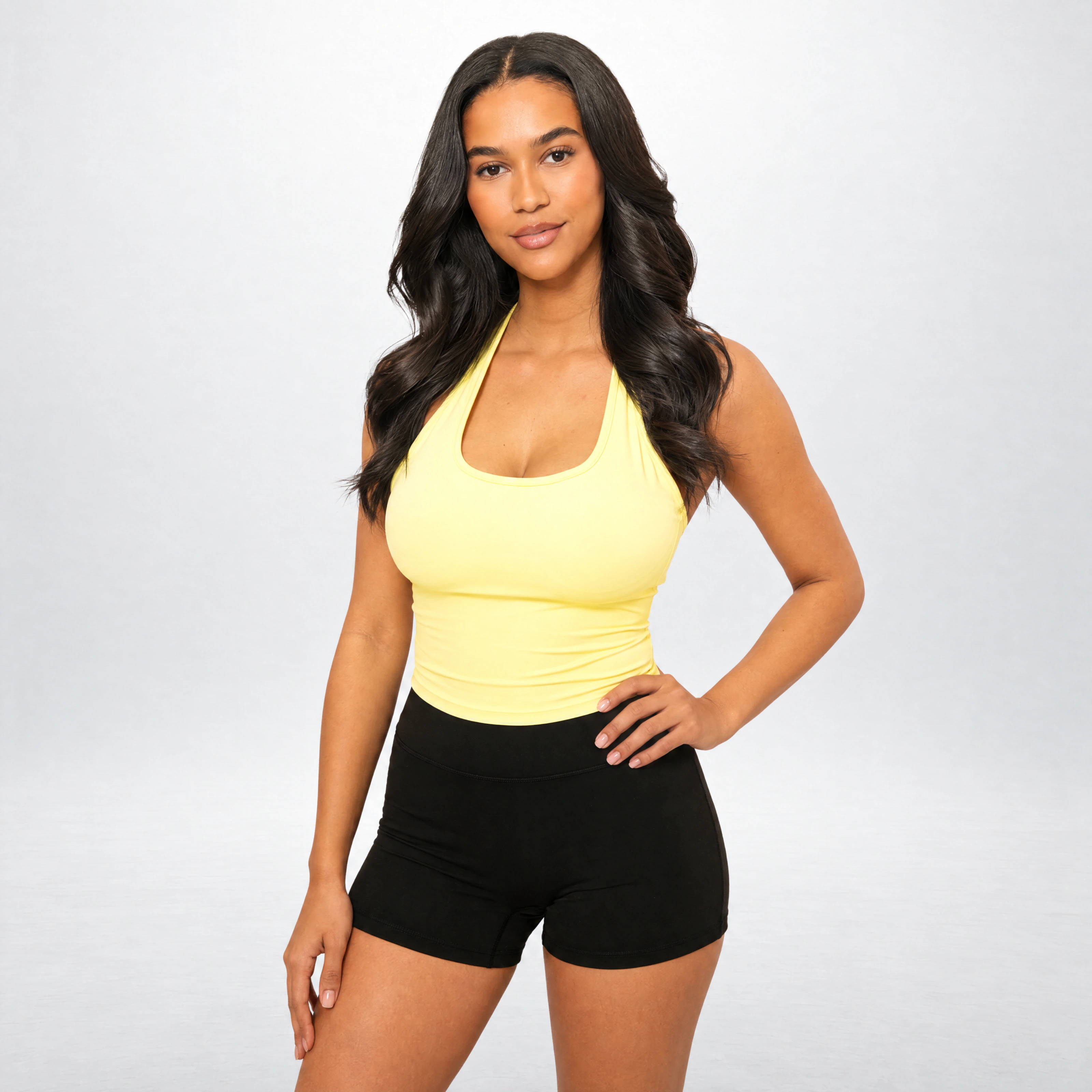 CLOUD° Neckholder Top mit integriertem BH – Lemon – Produktansicht 2