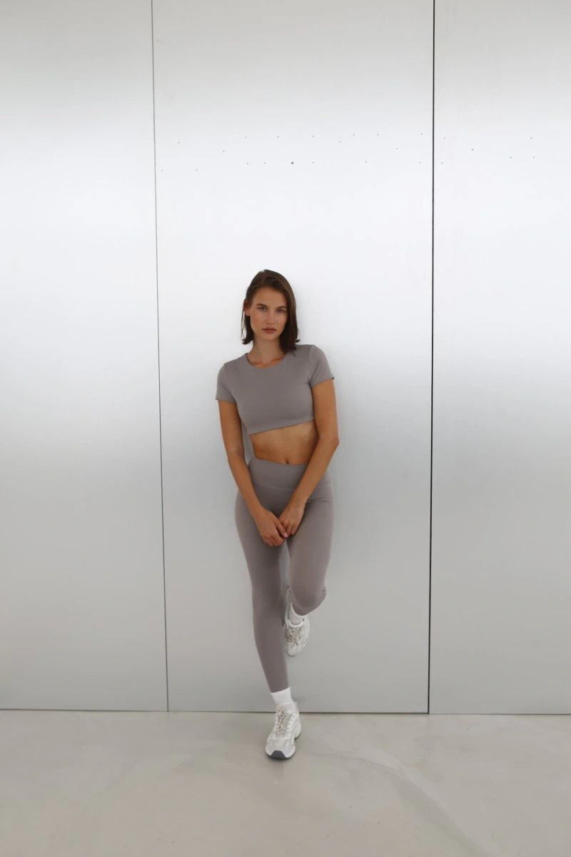 Aura Crop Top - Stone