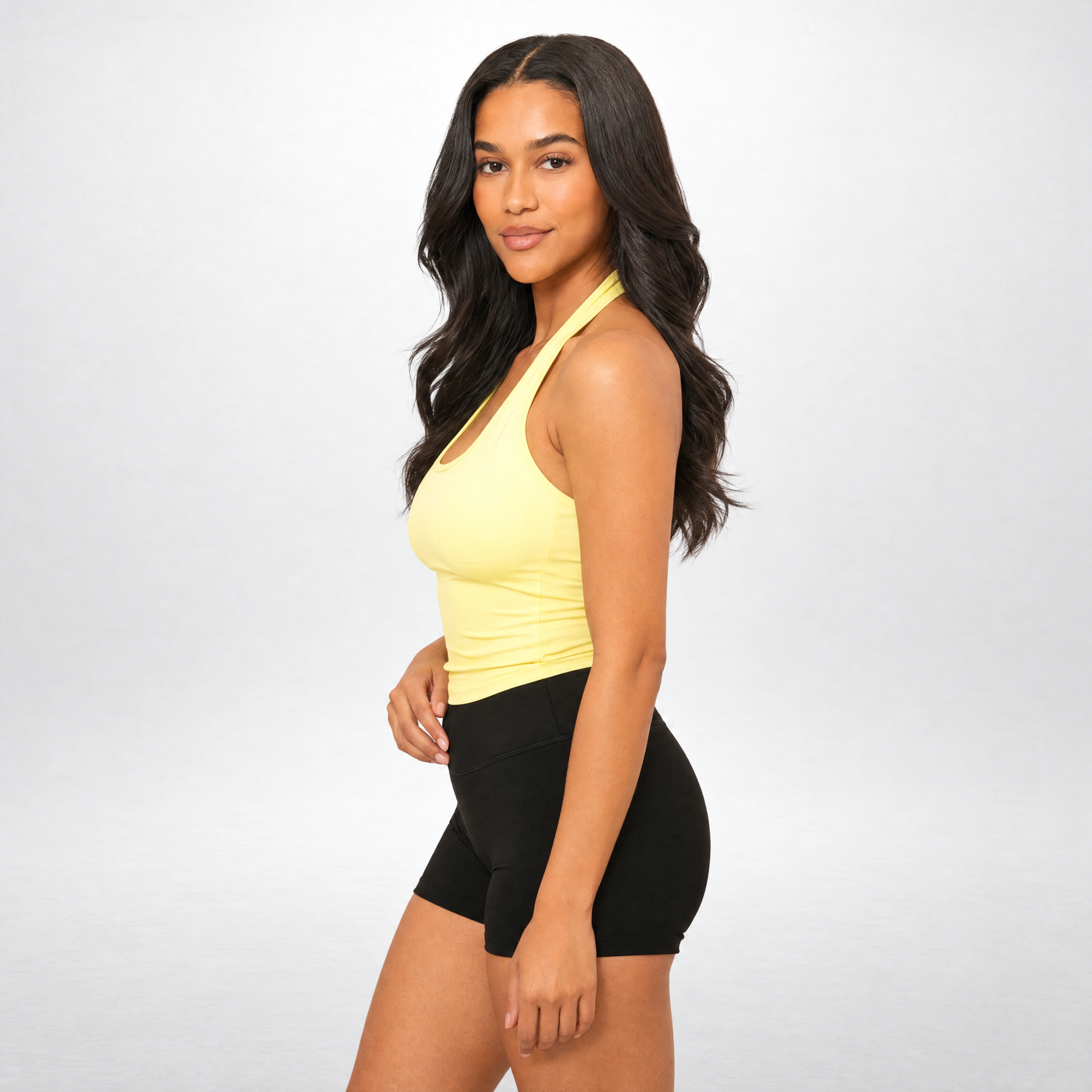 CLOUD° Neckholder Top mit integriertem BH – Lemon – Produktansicht 4