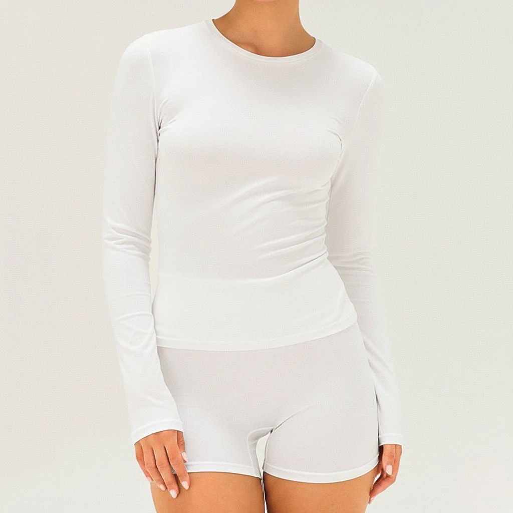 Aura Long Sleeve - White – Produktansicht 1
