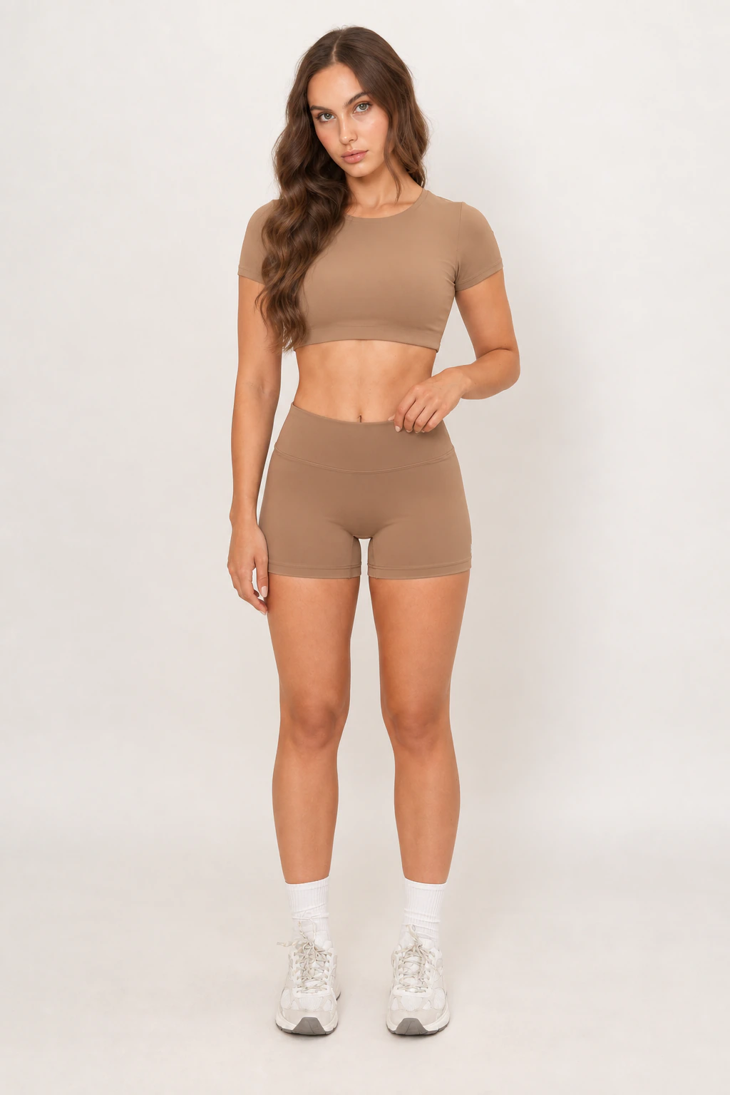 Aura Crop Top - Cappuccino