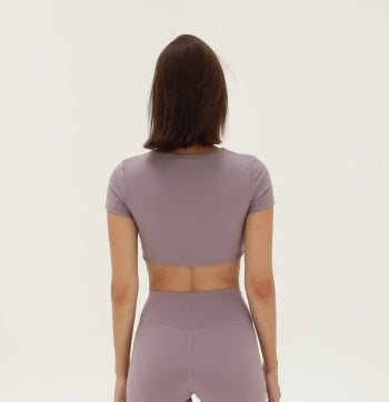 Aura Crop Top – Mauve – Produktansicht 3