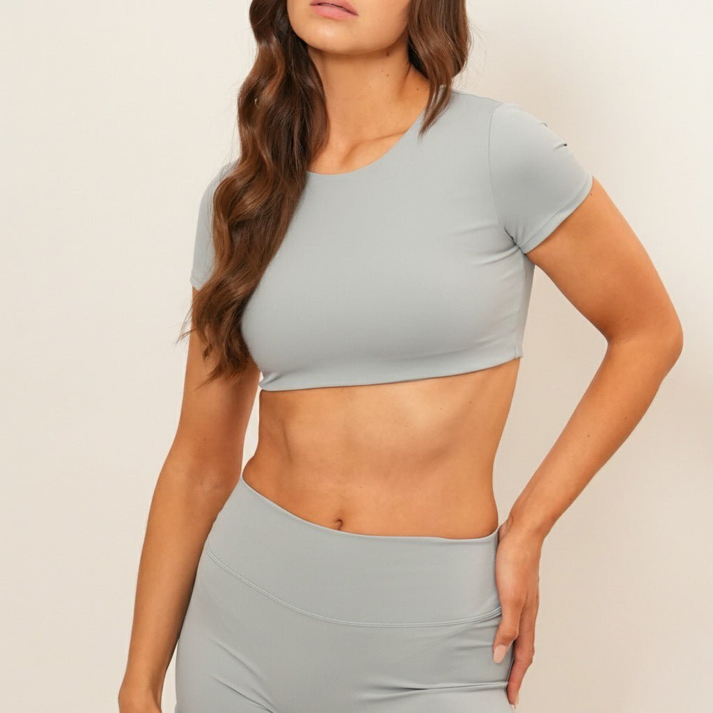 Aura Crop Top - Stone