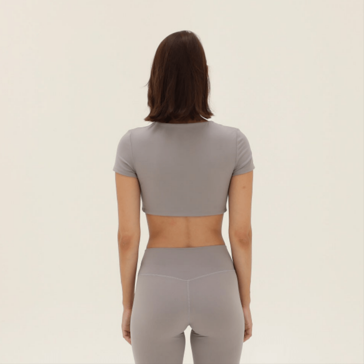 Aura Crop Top – Stone – Produktansicht 3